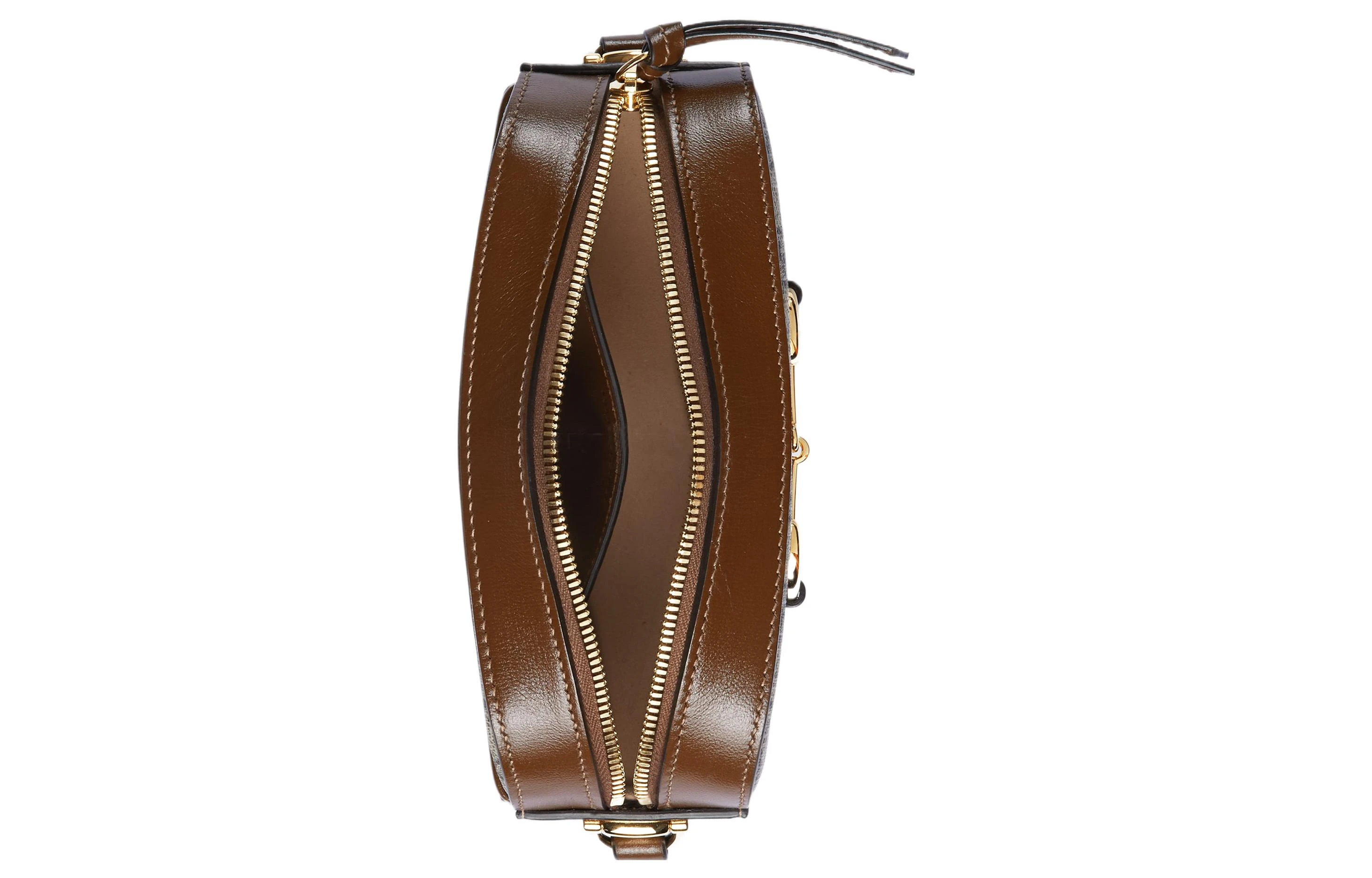 商品[国内直发] Gucci|古驰 Horsebit 1955 马衔扣可调节肩带拉链开合 帆布 斜挎单肩包 小号 女款 米色/乌木色,价格¥10175,第7张图片详细描述