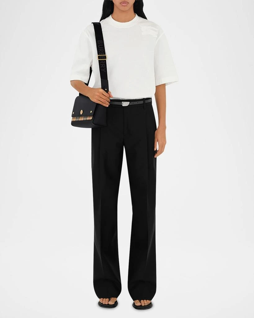 商品Burberry|Note Medium Leather & Vintage Check Crossbody Bag,价格¥12255,第5张图片详细描述