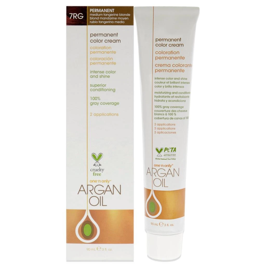 商品One n Only|Argan Oil Permanent Color Cream - 7RG Medium Tangerine Blonde by  for Unisex - 3 oz Hair Color,价格¥125,第1张图片