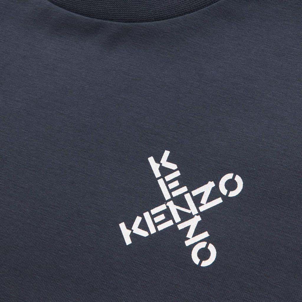 商品Kenzo|KENZO Girls' Logo T-Shirt - Charcoal Grey,价格¥193,第5张图片详细描述