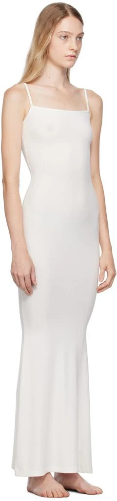 商品SKIMS|White Soft Lounge Long Slip Dress,价格¥756,第2张图片详细描述