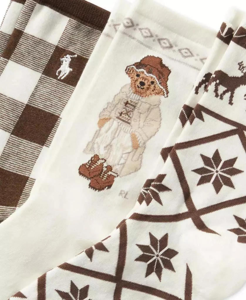 商品Ralph Lauren|Women's 3-Pk. Winter Bear Socks,价格¥260,第2张图片详细描述