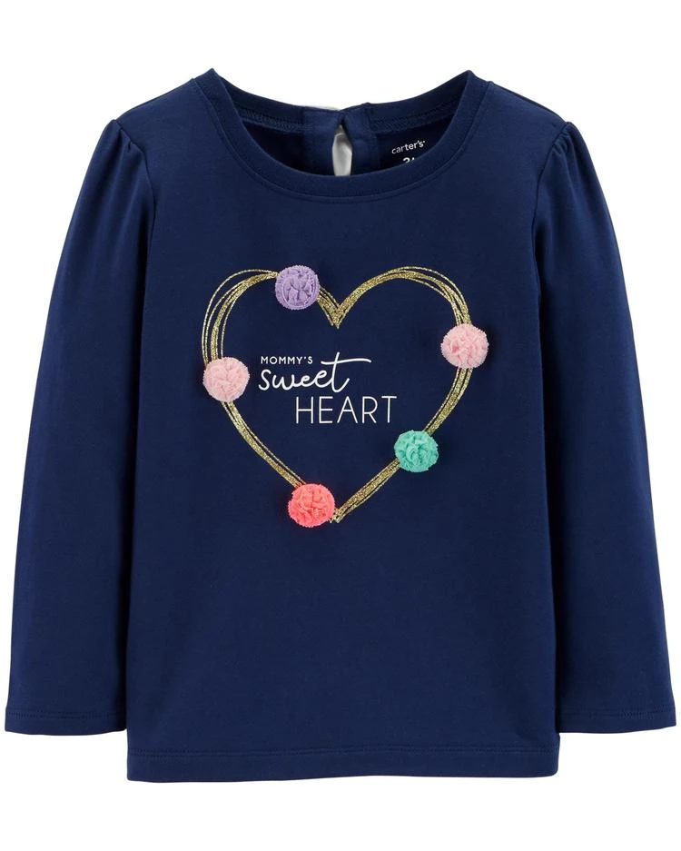 商品Carter's|Glitter Heart Bow Top,价格¥21,第1张图片