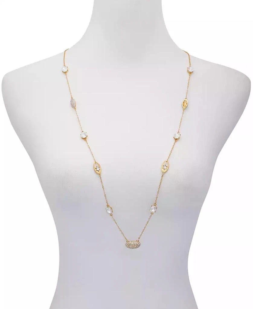 商品Tahari|Gold-Tone Crystal & Open Oval 36" Strand Necklace,价格¥502,第2张图片详细描述