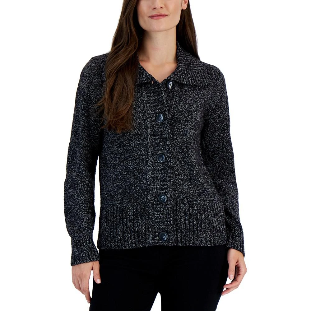 商品Karen Scott|Petite Button Front Cardigan, Created for Macy's,价格¥115,第1张图片详细描述