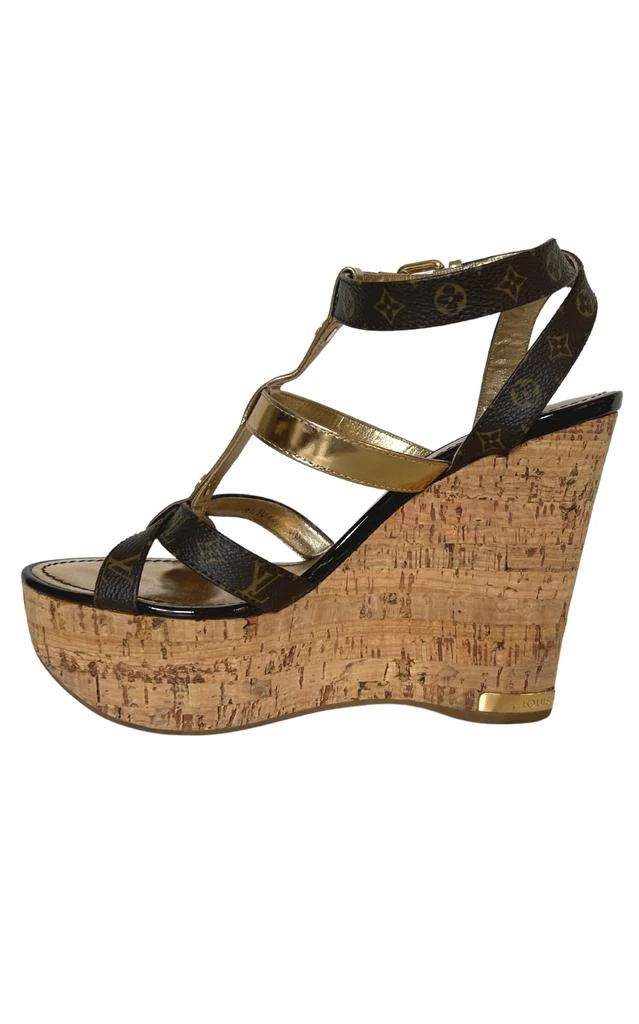 商品[二手商品] Louis Vuitton|Brown Monogram Multicolor Wedge,价格¥3910,第3张图片详细描述
