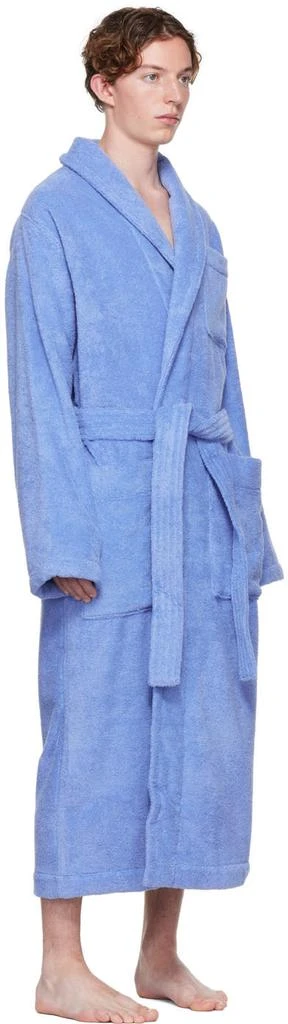 商品Tekla|Blue Organic Cotton Bathrobe,价格¥997,第2张图片详细描述