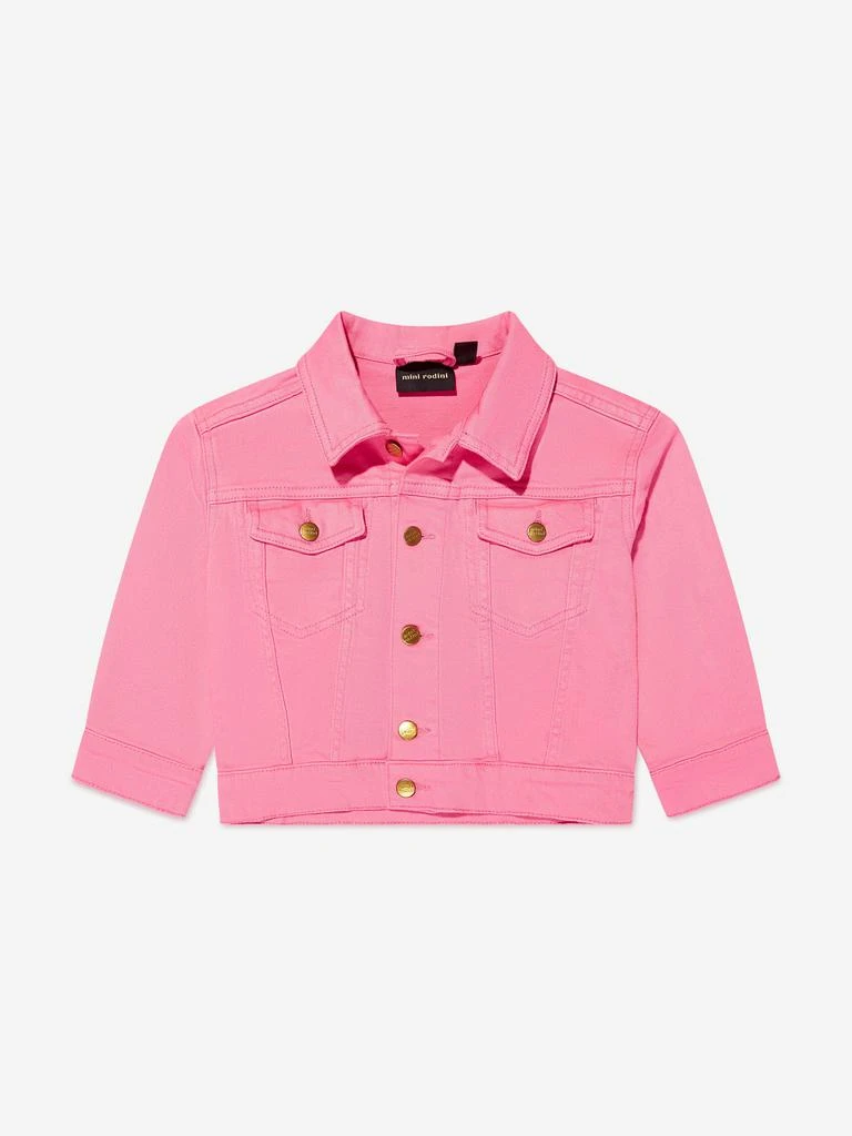 商品Mini Rodini|Mini Rodini Girls Organic Cotton Nessie Jacket in Pink,价格¥570,第1张图片