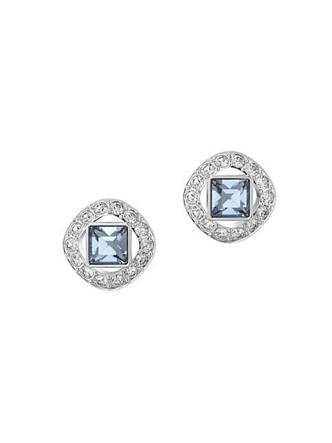 Angelic Rhodium-Plated & Crystal Stud Earrings商品第1张图片规格展示