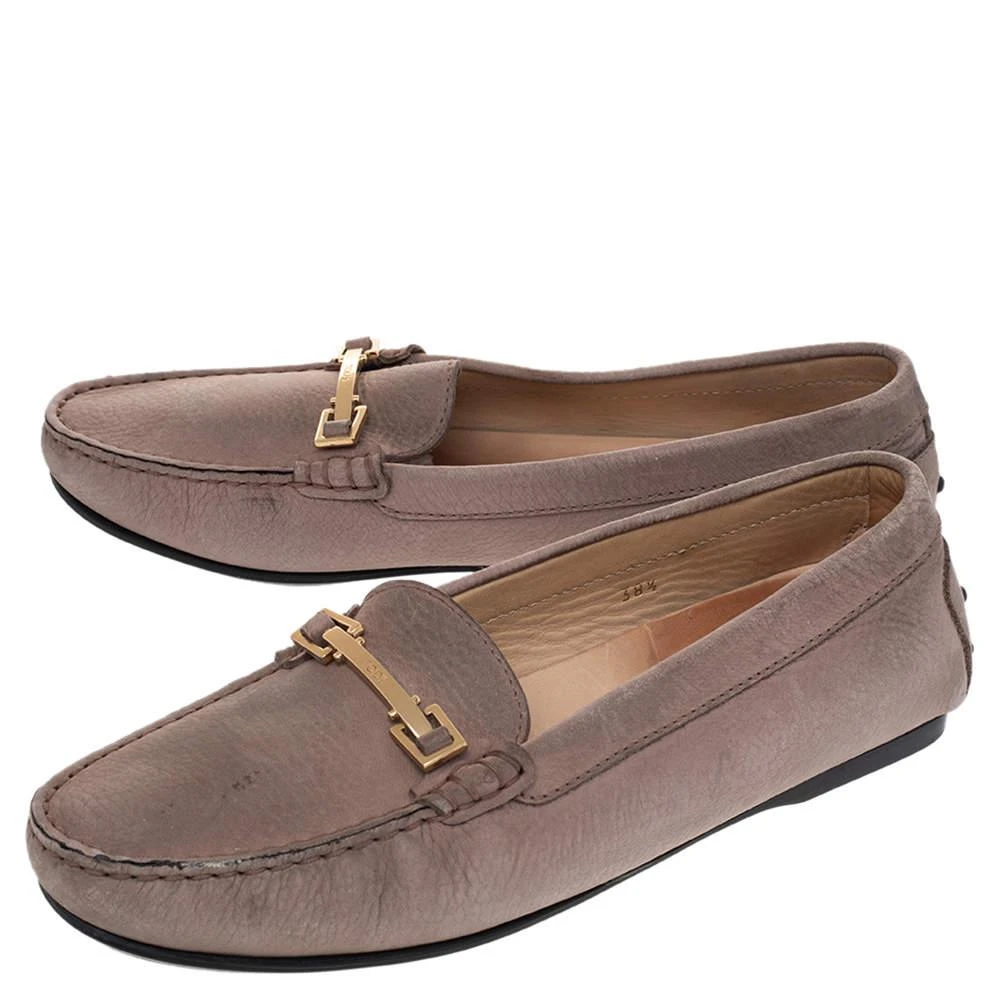商品[二手商品] Tod's|Tod's Beige Leather Buckle Slip On Loafers Size 38.5,价格¥805,第4张图片详细描述