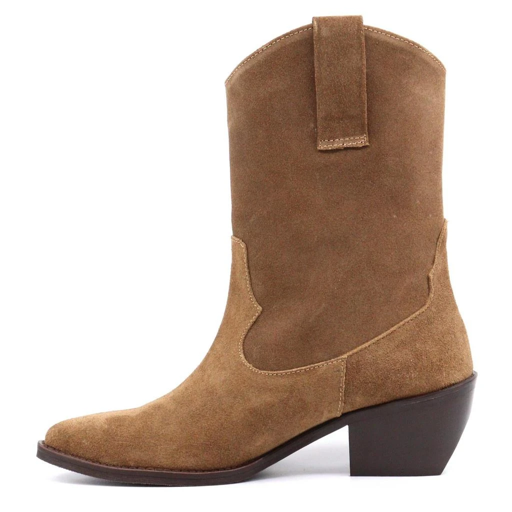 商品Ateliers|Women's Dolly Boots In Tan Suede,价格¥891,第5张图片详细描述