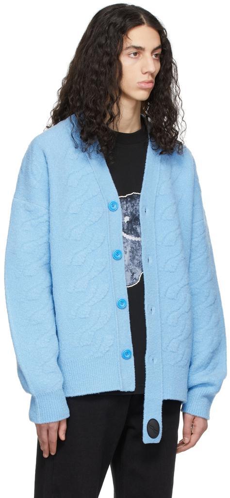 商品We11done|Blue Wool Cardigan,价格¥2125,第4张图片详细描述