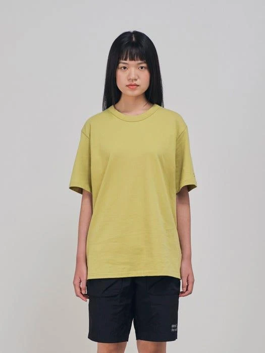 商品HIDEOUT|Essential Short Sleeve T Shirt Lime,价格¥399,第1张图片