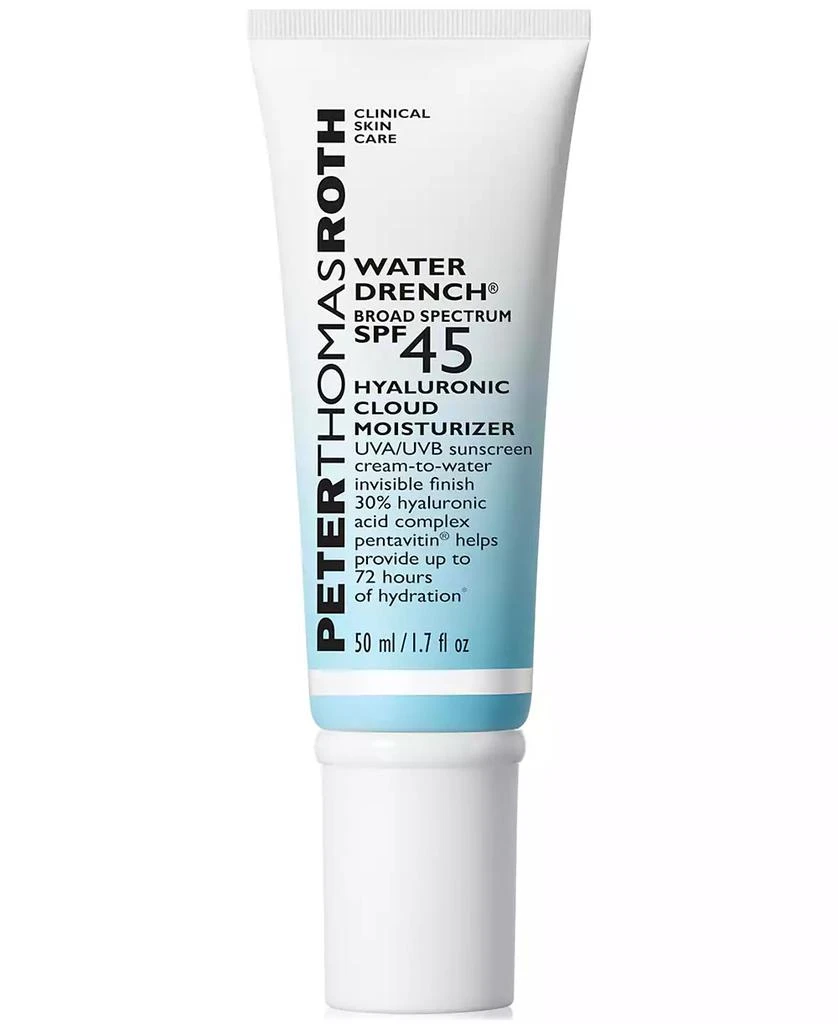 商品Peter Thomas Roth|Water Drench Broad Spectrum SPF 45 Hyaluronic Cloud Moisturizer Sunscreen, 1.7 oz,价格¥412,第1张图片