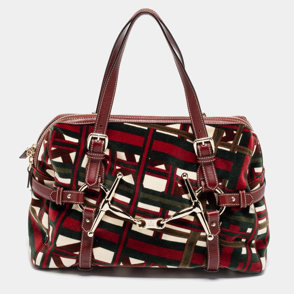 商品[二手商品] Gucci|Gucci Multicolor Velvet 85th Anniversary Medium Boston Bag,价格¥6458,第1张图片