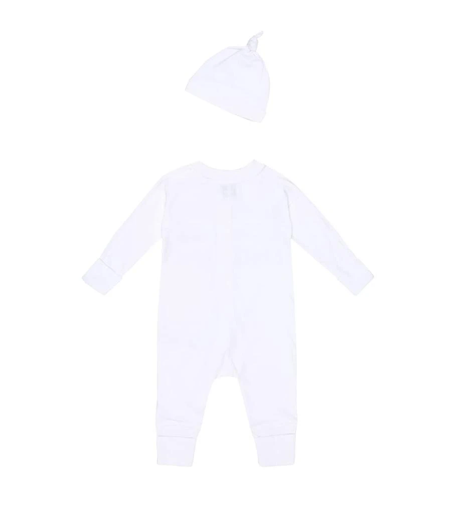 商品Burberry|Baby Cleo棉质连身衣和帽子套装,价格¥1713,第4张图片详细描述