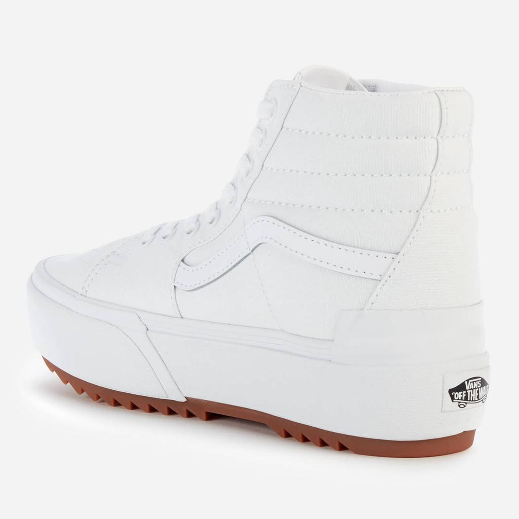 商品Vans|Vans Women's Canvas Sk8-Hi Stacked Trainers - True White,价格¥346,第5张图片详细描述