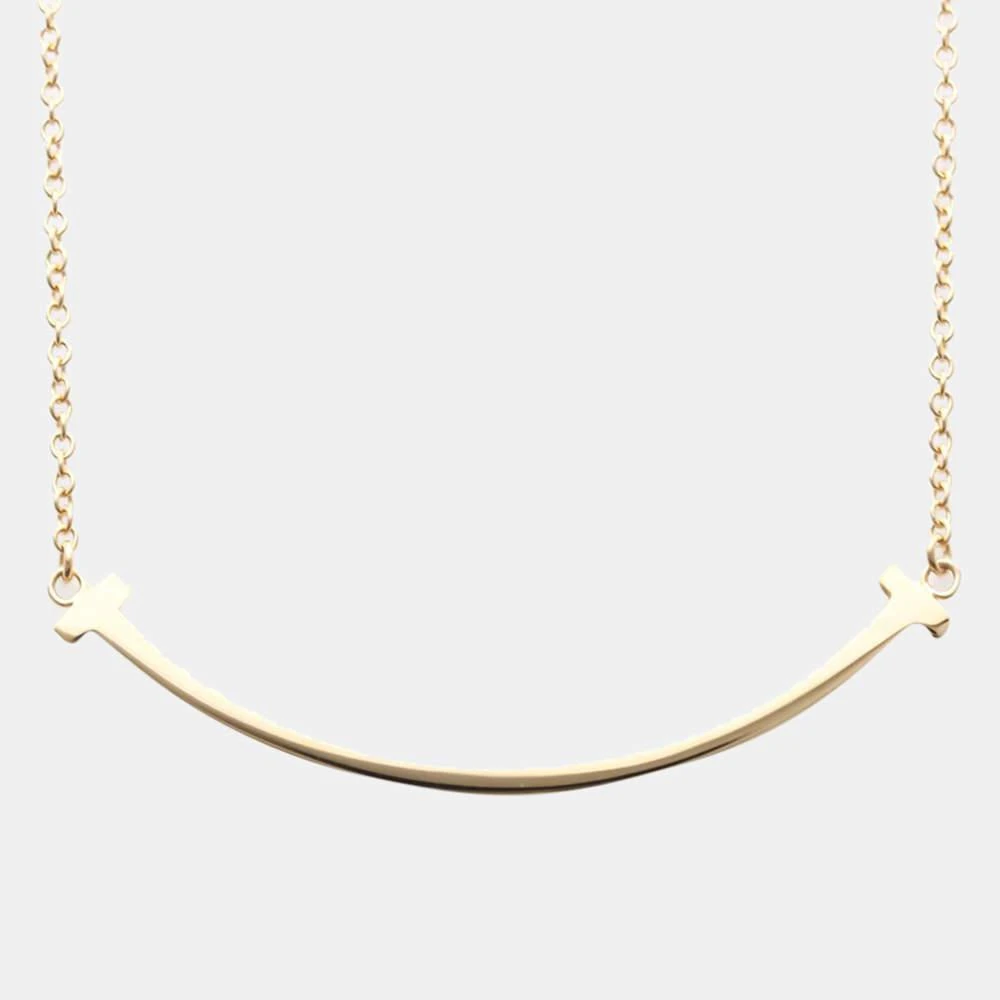 商品[二手商品] Tiffany & Co.|Tiffany & Co. Tiffany T Smile Small 18K Rose Gold Necklace,价格¥7243,第1张图片