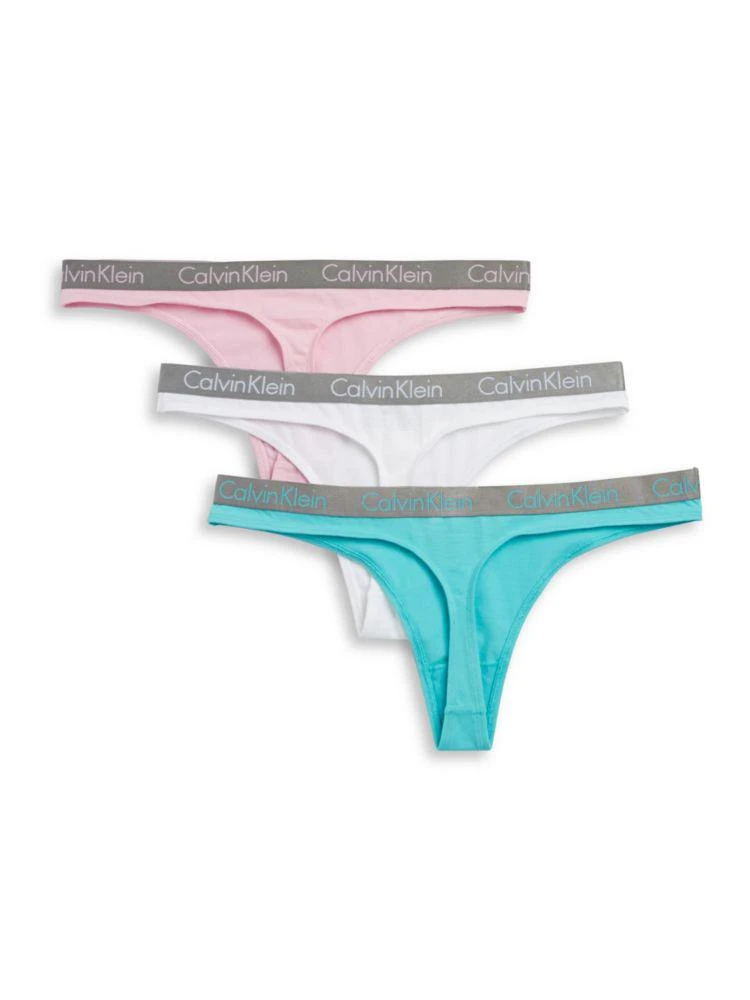 商品Calvin Klein|Radiant Cotton 3 Pack Thong,价格¥67,第2张图片详细描述