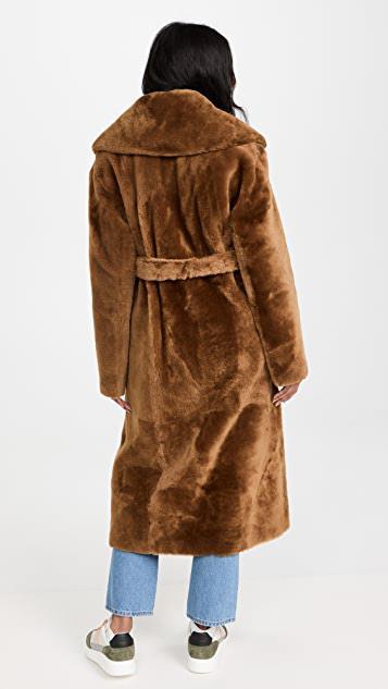 商品Nili Lotan|Avril 连毛羊皮大衣,价格¥28656,第4张图片详细描述