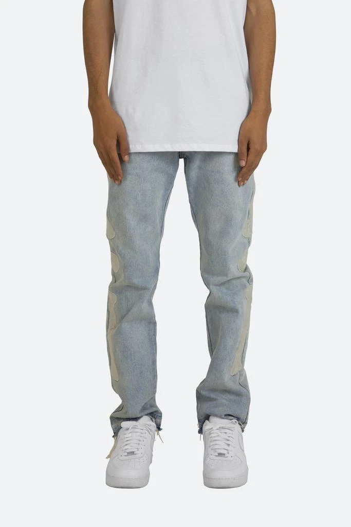 D199 Skeleton Straight Denim - Blue/White 商品