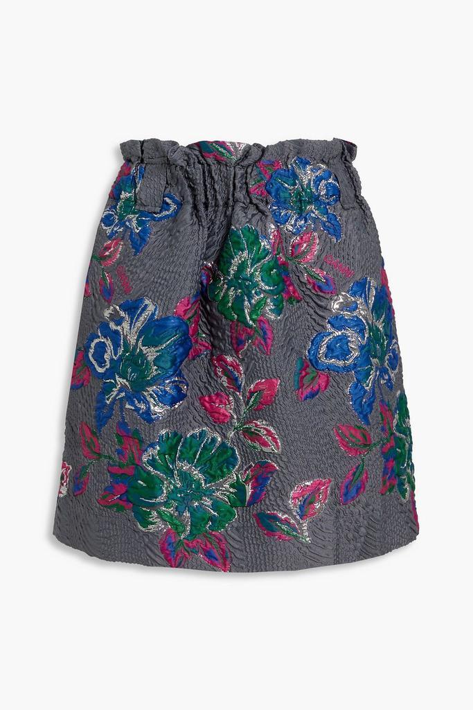 商品Ganni|Metallic cloqué mini skirt,价格¥652,第1张图片