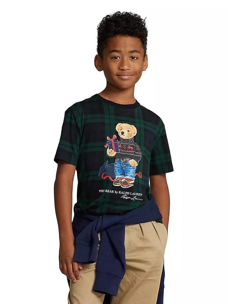 Little Boy's & Boy's Polo Bear Plaid T-Shirt 商品