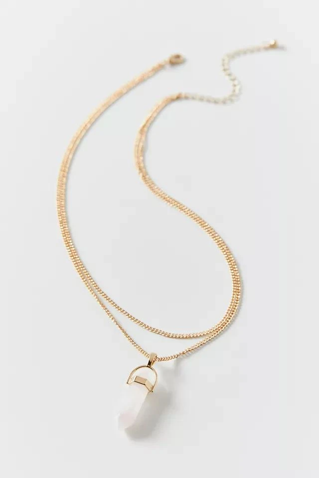 商品Urban Outfitters|Genuine Stone Pendant Layer Necklace,价格¥39,第3张图片详细描述