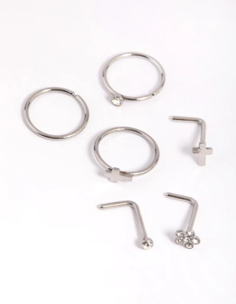 商品Lovisa|Surgical Steel Cross Nose Ring Packs,价格¥159,第1张图片