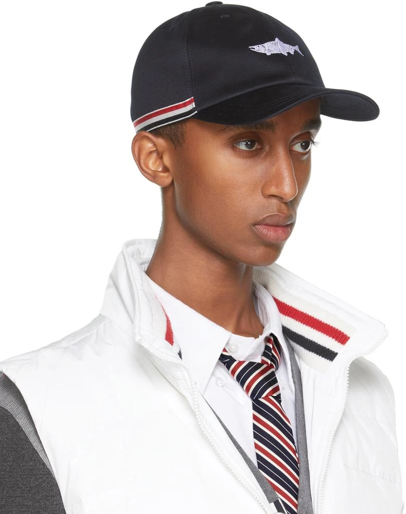 商品Thom Browne|Navy Classic 6-Panel Baseball Cap,价格¥2258,第2张图片详细描述