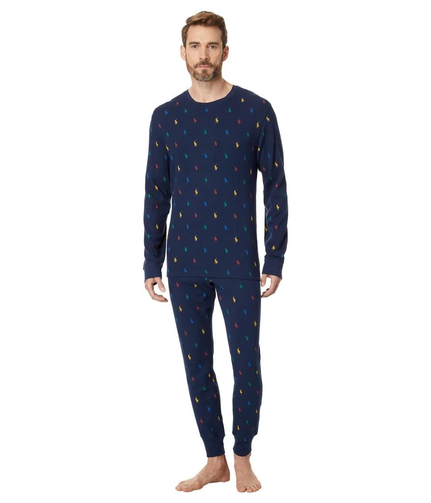 商品Ralph Lauren|Waffle Long Sleeve Printed Crew,价格¥267,第4张图片详细描述