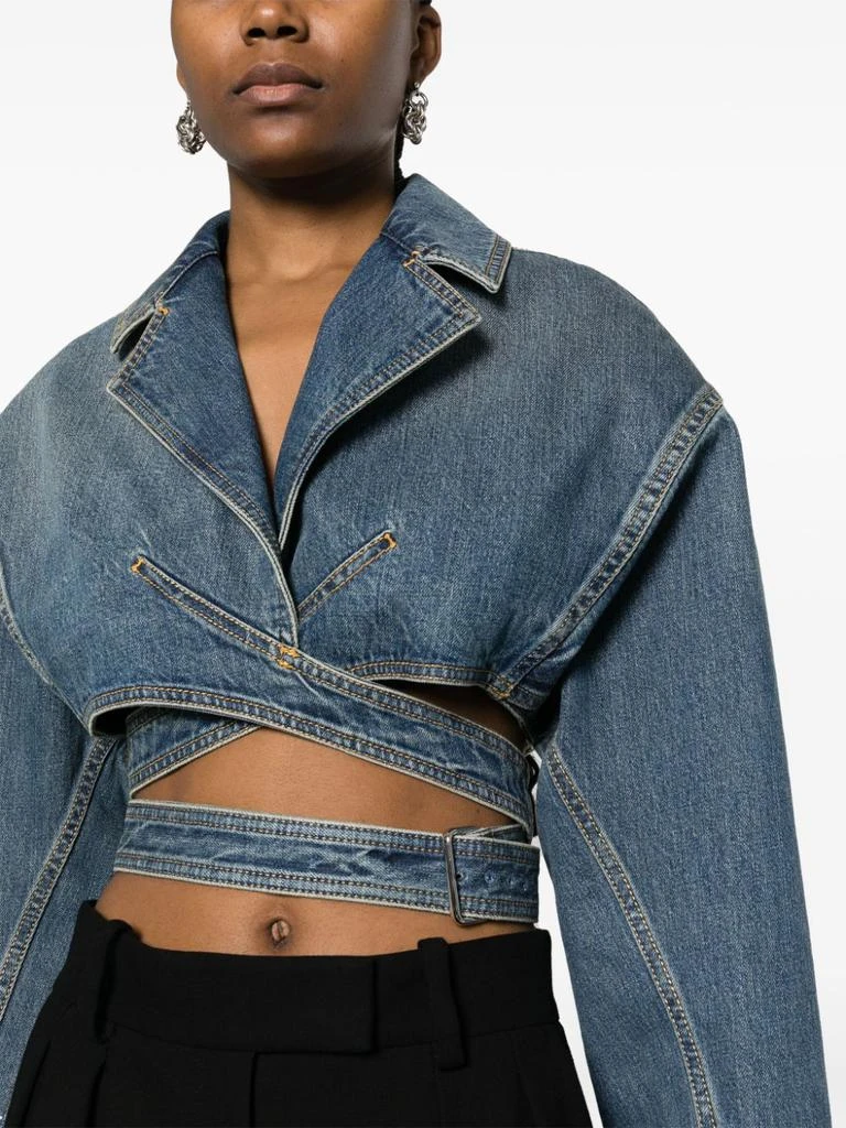 商品Alaïa|CAZADORA CROSSOVER JEAN DENIM,价格¥6369,第4张图片详细描述