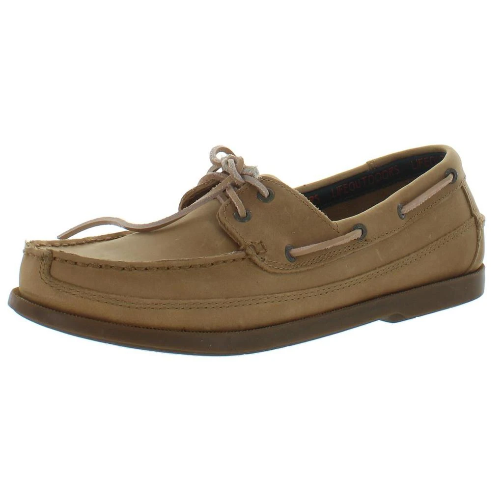 商品Life Outdoors|Life Outdoors Mens Two Eyelet Leather Slip On Boat Shoes,价格¥245,第1张图片