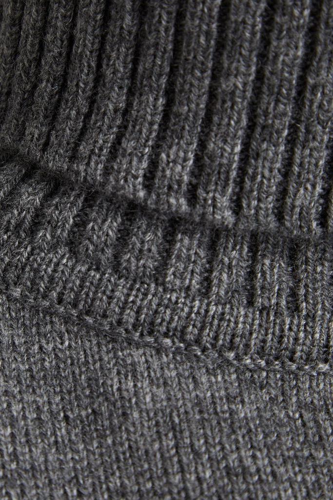 Bead-embellished mélange cashmere turtleneck sweater商品第4张图片规格展示