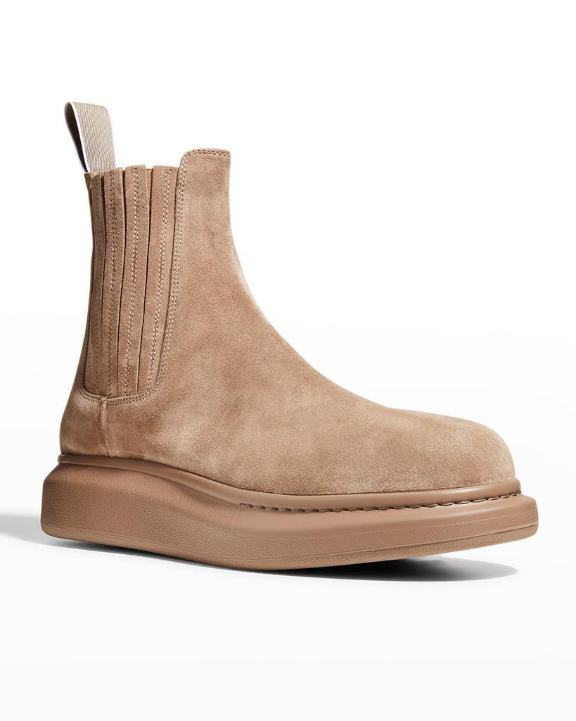 商品Alexander McQueen|Men's Suede Leather Chelsea Boots,价格¥2871,第4张图片详细描述