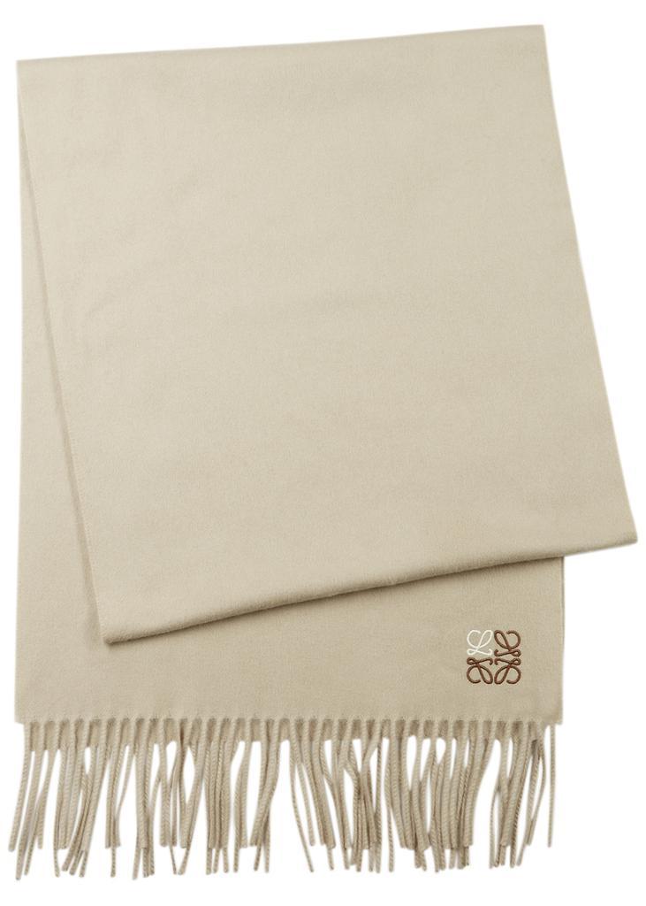 商品Loewe|Stone logo-embroidered cashmere scarf,价格¥3044,第1张图片