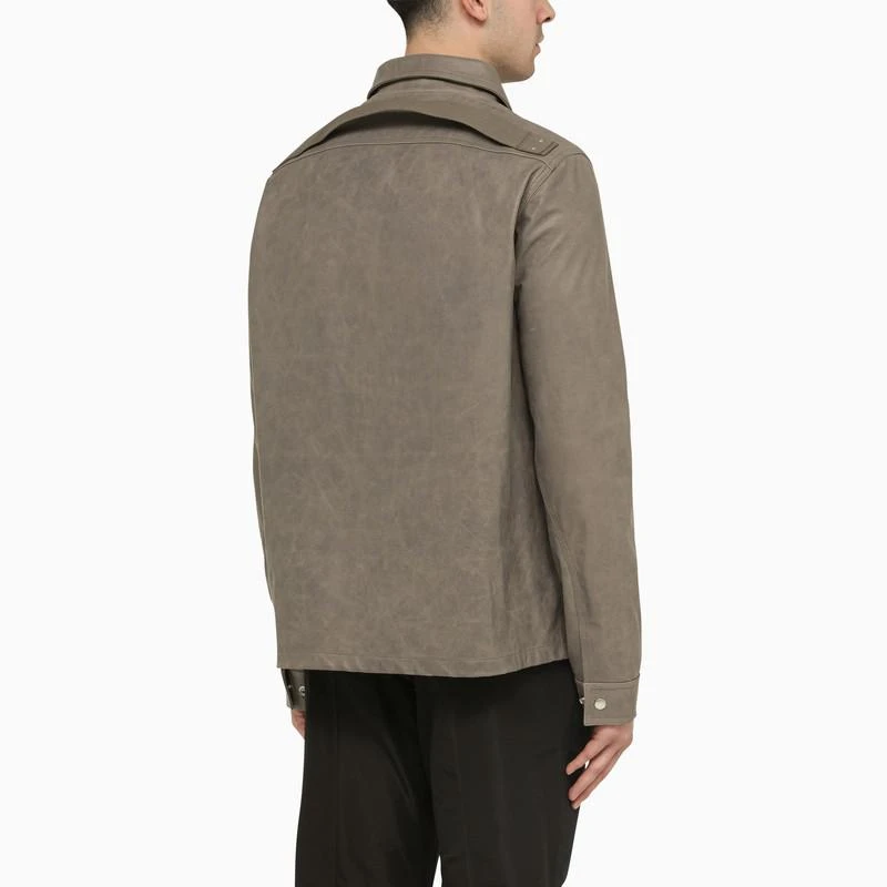 商品Rick Owens|Grey leather shirt,价格¥11486,第3张图片详细描述