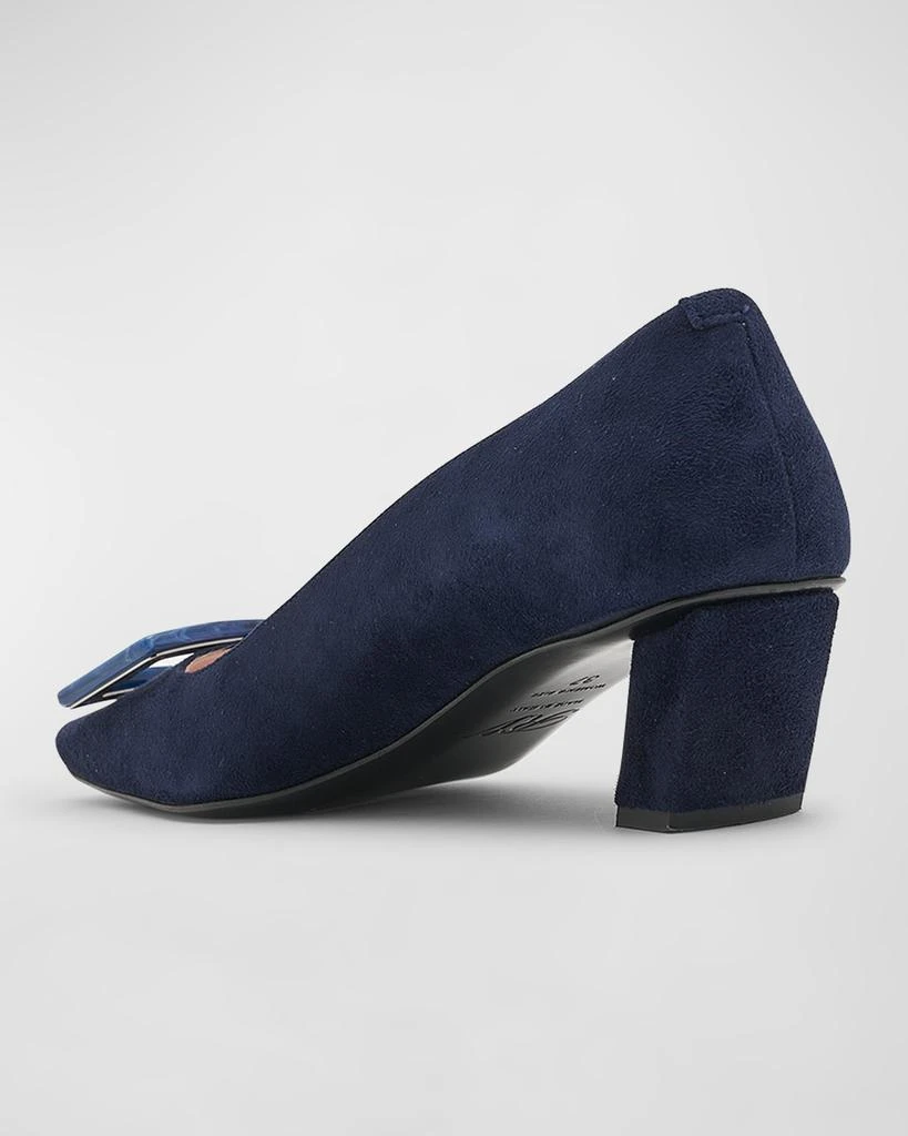 商品Roger Vivier|Belle Vivier Suede Buckle Pumps,价格¥6672,第3张图片详细描述