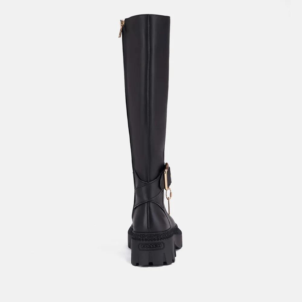 商品Coach|Coach James Buckle Detail Leather Knee High Boots,价格¥3073,第5张图片详细描述