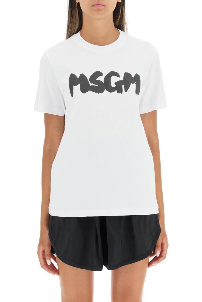 Msgm logo print t-shirt商品第2张图片规格展示