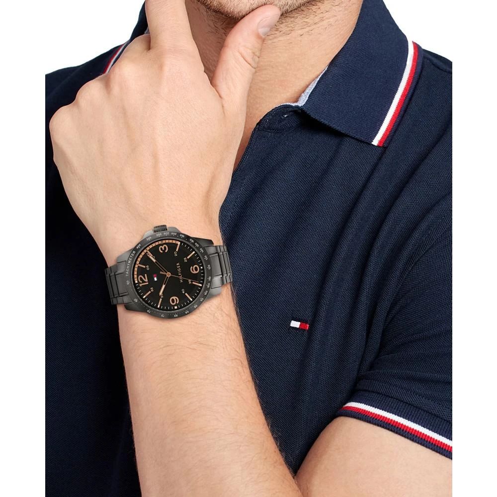 商品Tommy Hilfiger|Men's Gray-Tone Stainless Steel Bracelet Watch 46mm, Created for Macy's,价格¥874,第4张图片详细描述