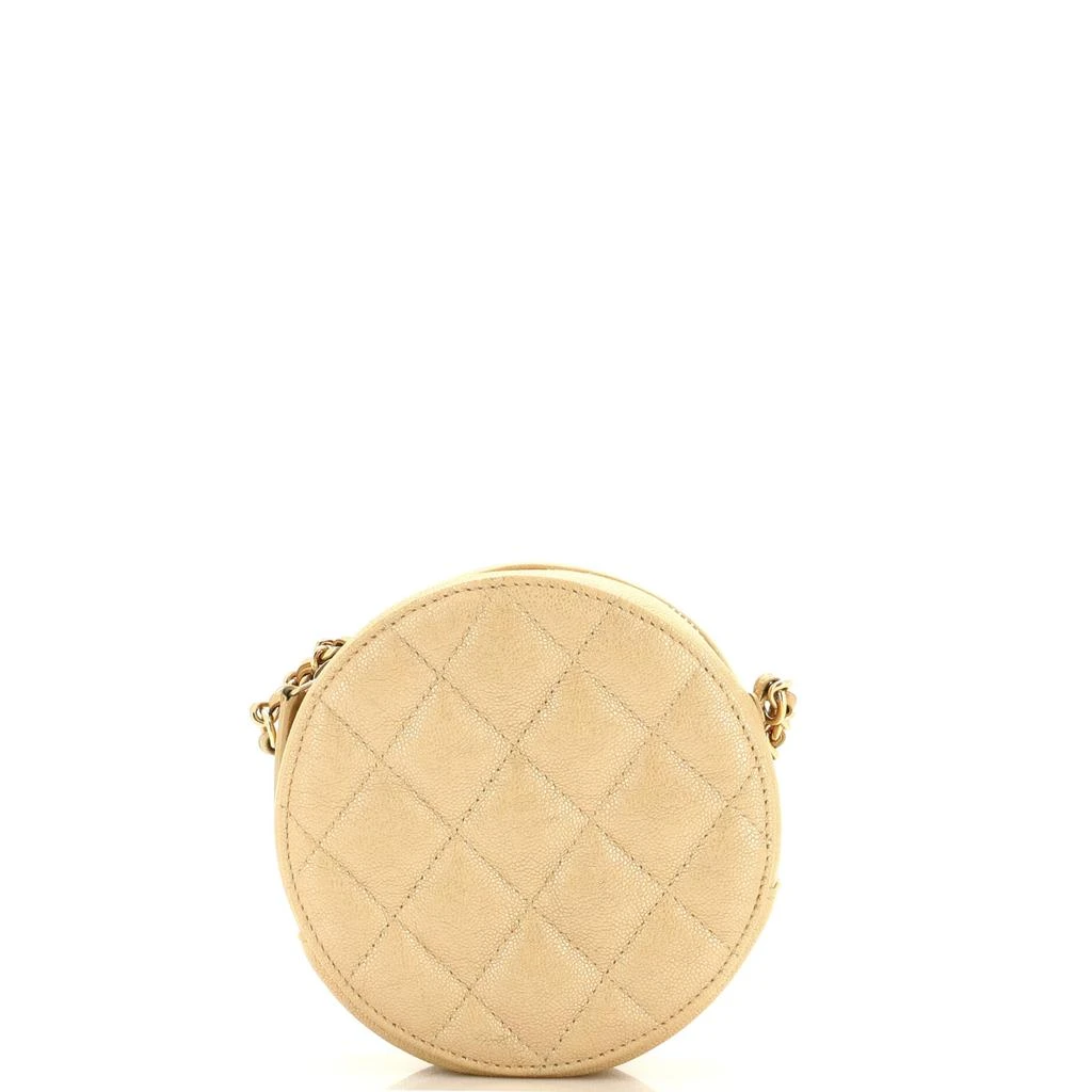 商品[二手商品] Chanel|Round Clutch with Chain Quilted Iridescent Caviar Mini,价格¥16989,第4张图片详细描述
