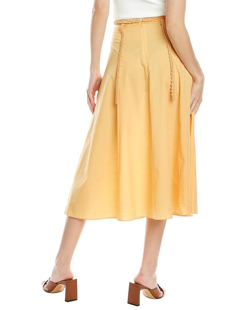 Vince Braid Trim Paneled Skirt商品第2张图片规格展示