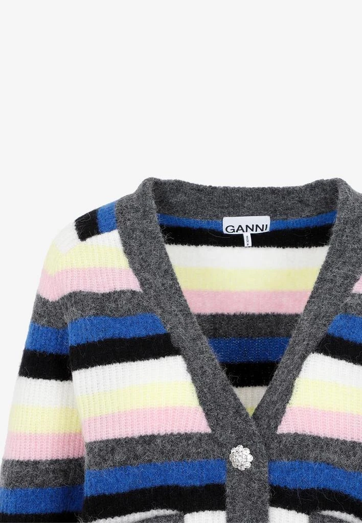 商品Ganni|Striped Long-Sleeved Cardigan,价格¥1966,第3张图片详细描述