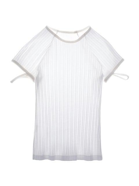 商品Helmut Lang|Rib-Knit Cotton T-Shirt,价格¥1112,第1张图片
