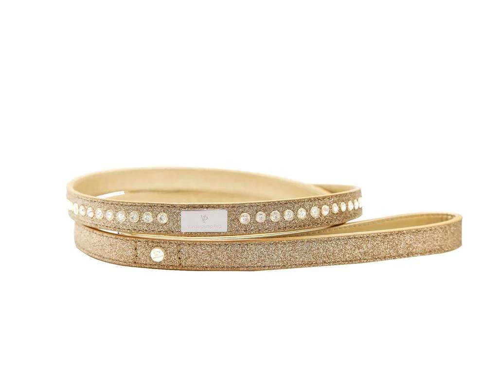 商品Vanderpump Pets|Signature Diamond Name Plate Leatherette Leash - XS/S,价格¥81,第1张图片