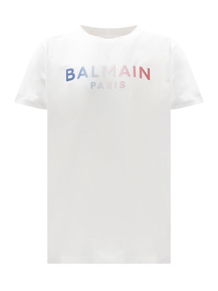 商品Balmain|Balmain Kids Logo Printed Crewneck T-Shirt,价格¥656-¥1083,第1张图片