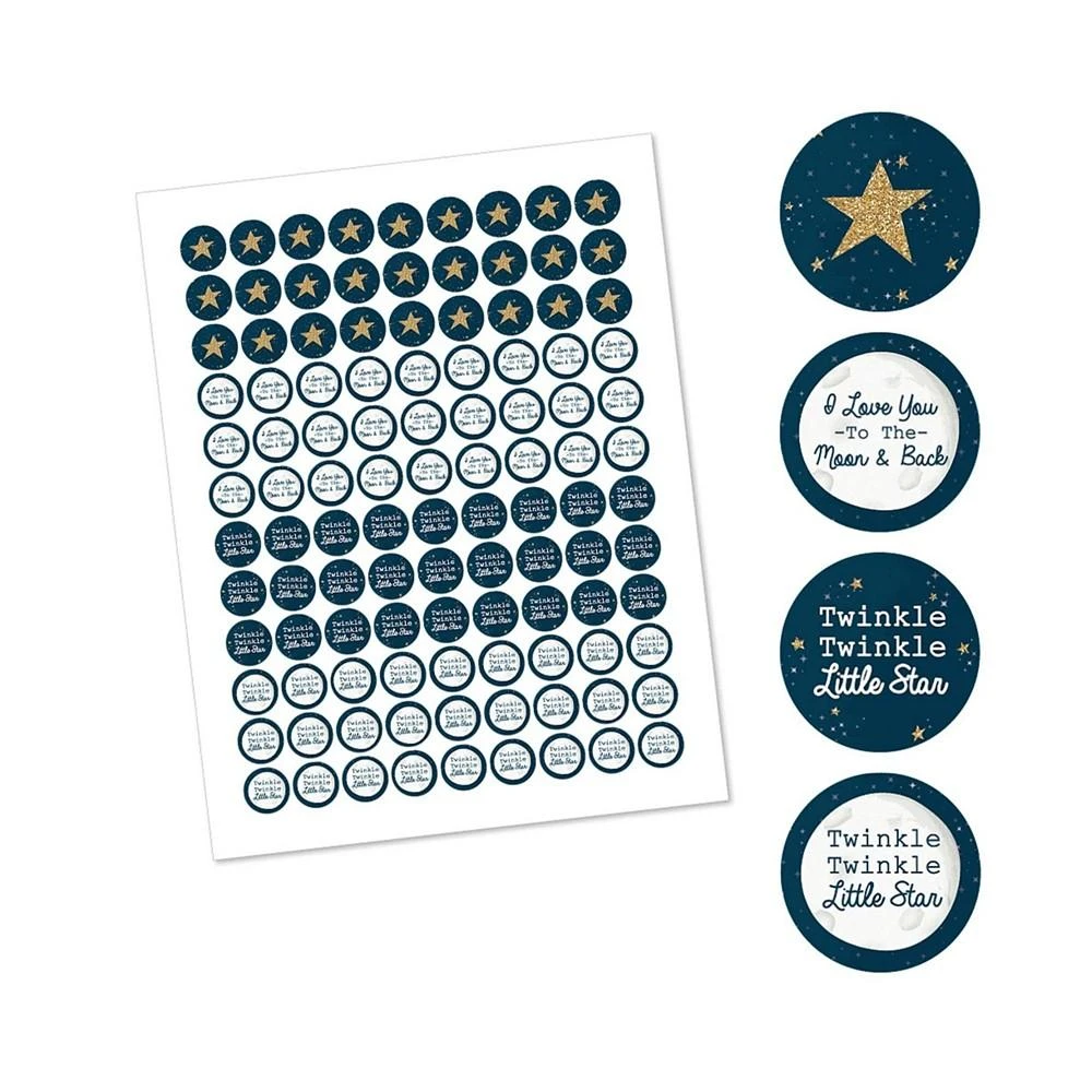 商品Big Dot of Happiness|Twinkle Twinkle - Round Candy Sticker Favors (1 sheet of 108),价格¥82,第3张图片详细描述