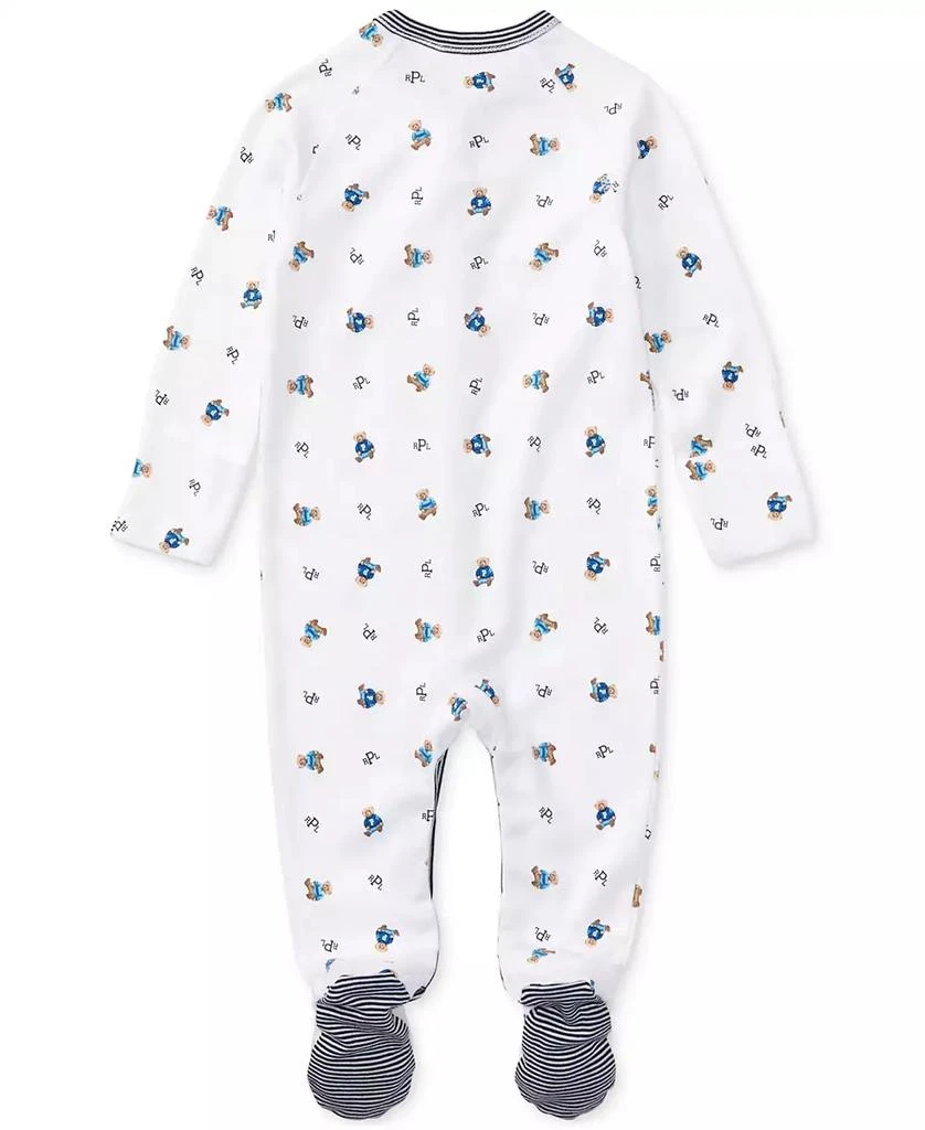 商品Ralph Lauren|男婴小熊印花按扣连体衣,价格¥297,第2张图片详细描述
