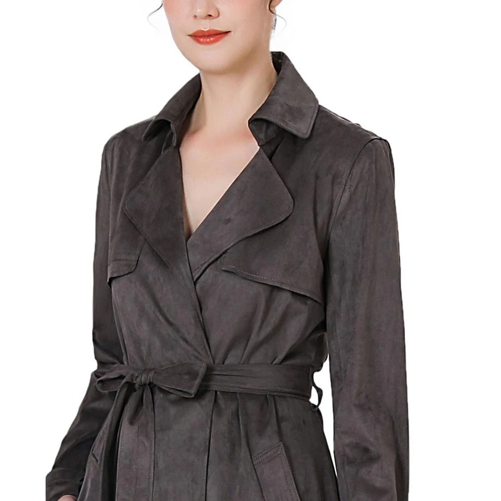 商品kimi + kai|Women's Aria Long Faux Suede Trench Coat,价格¥889,第4张图片详细描述